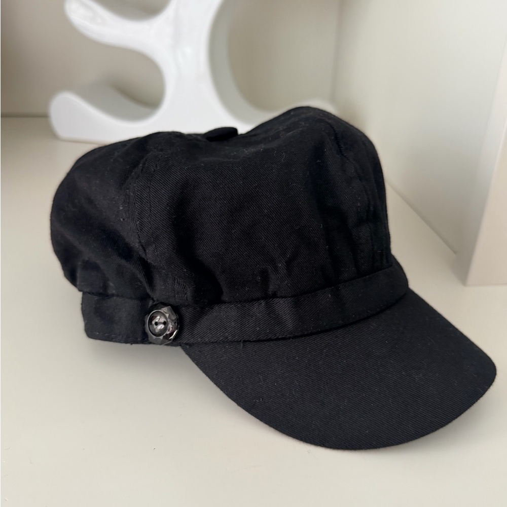 Vintage Y2K 2000’S ATMOSPHERE Newsboy Cap Hat Black Women’s One Size